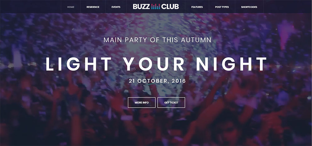 buzz club best nightclub wordpress theme