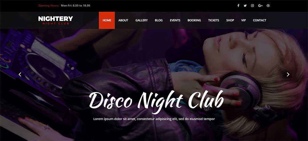 Nightery best nightclub wordpress theme