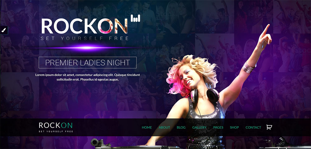Rockon best nightclub wordpress theme