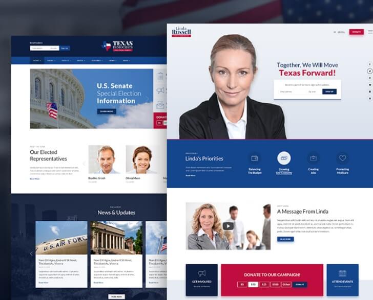 inForward Political Campaign and Party WordPress Theme